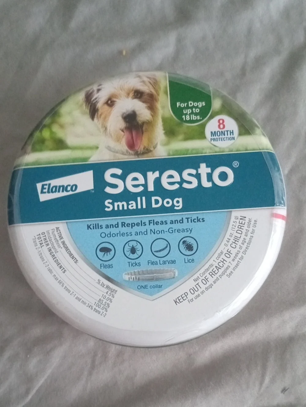 Seresto Small Dog Flea & Tick Collar - Teal/White Packaging